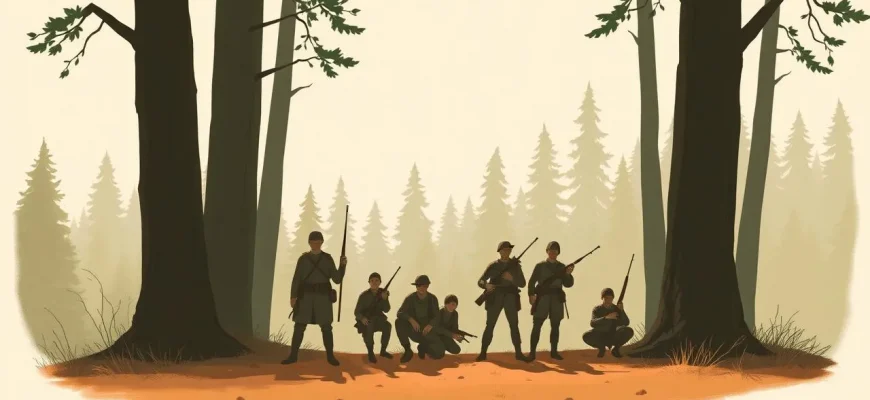 Film di guerra sui partigiani nei boschi