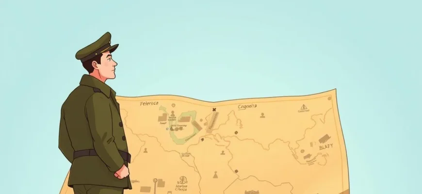Film di guerra su mappe militari