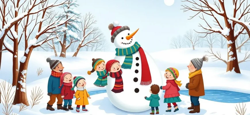 Film di famiglia sui pupazzi di neve
