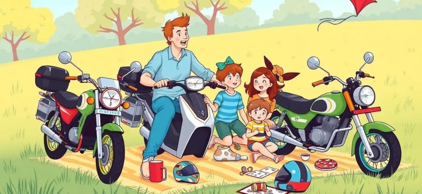 Film in famiglia sui motocicli