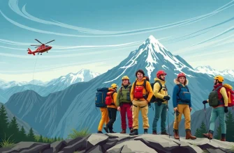 Film di avventura dei soccorritori in montagna