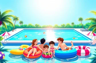 Film di famiglia con piscina