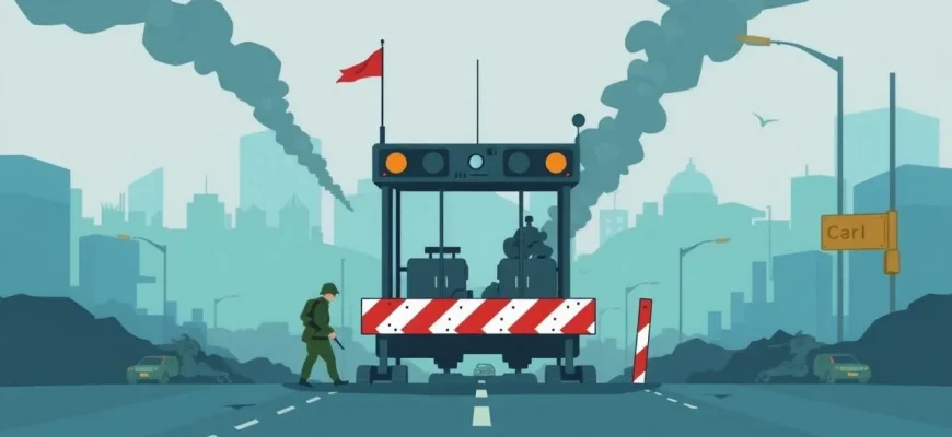 Film di guerra sui blocchi stradali Film di guerra sui blocchi stradali
