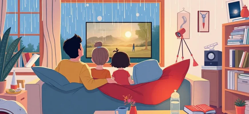 Film di famiglia sotto la pioggia