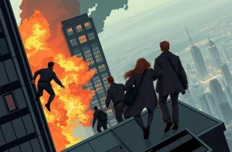 Film di catastrofi con evacuazione da grattacieli