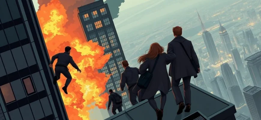 Film di catastrofi con evacuazione da grattacieli