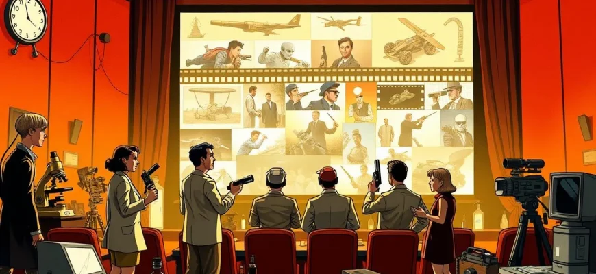 Film d’azione con attrezzature scientifiche