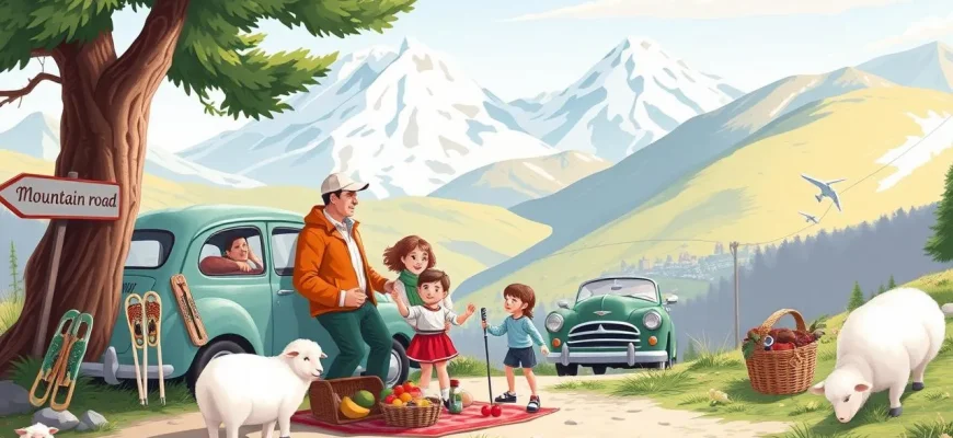 Film di famiglia sulle montagne