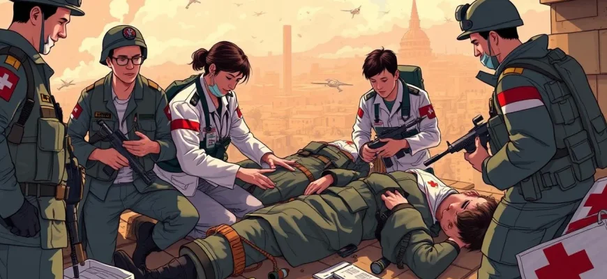 Film di guerra sul salvataggio dei feriti Film di guerra sul salvataggio dei feriti