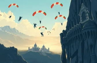Film di avventure di base jumping