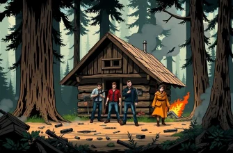 Film d’azione nella capanna nel bosco