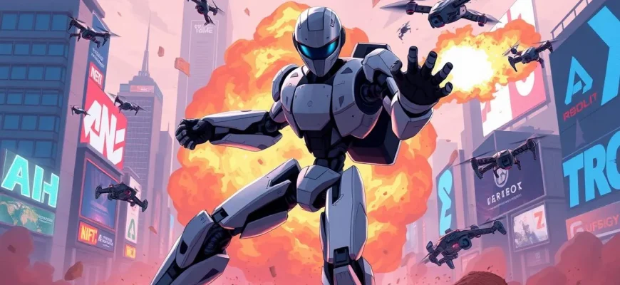 Film d’azione con robot umanoidi Film d’azione con robot umanoidi